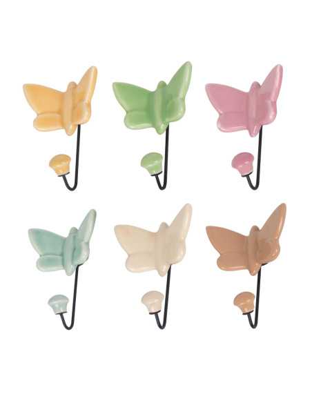 Percha mariposa 1 pomo 6 dif.