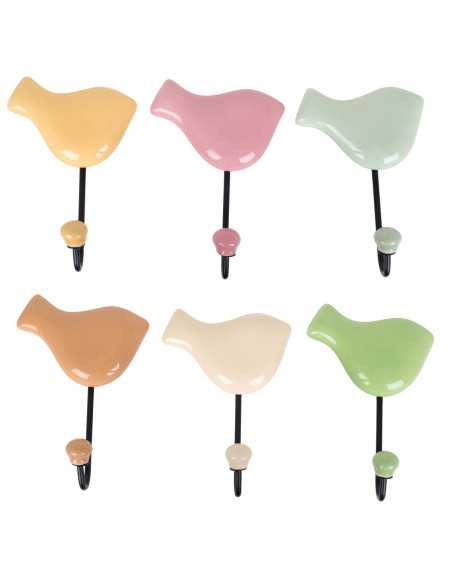 Percha pajaro 1 pomo 6 dif.