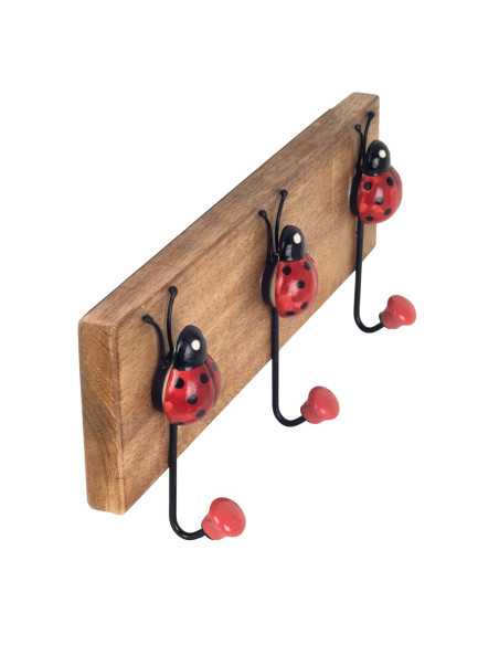Percha mariquita 3 pomos