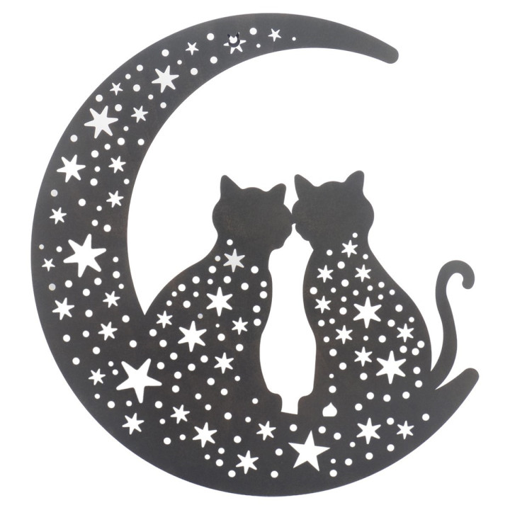 Adorno pared gatos sobre luna