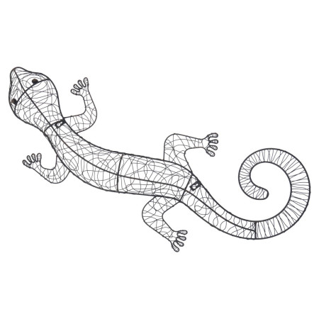 Adorno pared lagarto gra.