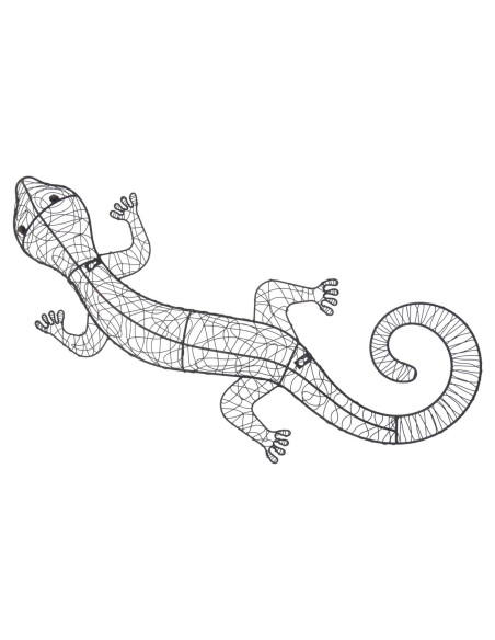 Adorno pared lagarto gra.