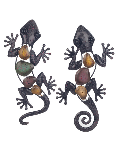 Adorno pared lagarto med. 2 dif.
