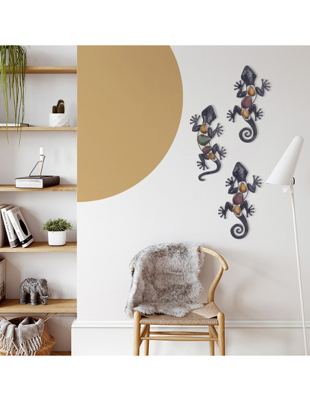 Adorno pared lagarto med. 2 dif.