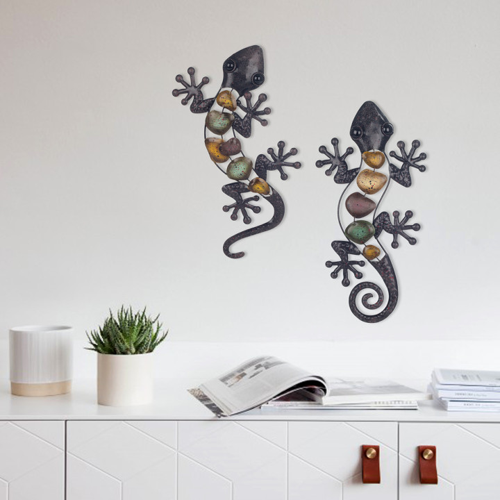 Adorno pared lagarto gra. 2 dif.