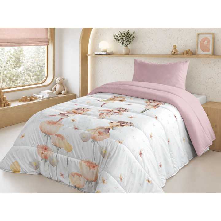 Edredón Infantil Wings 300g | Hadas y Flores Rosa