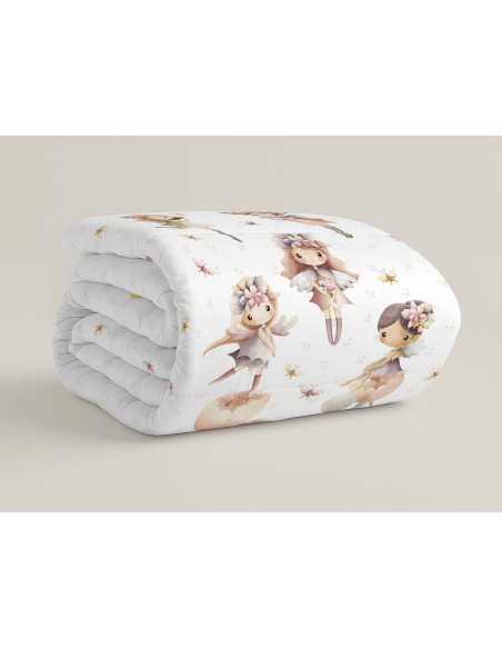 Edredón Infantil Wings 300g | Hadas y Flores Rosa