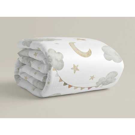 Edredón Infantil Dreamland 300g | Nubes y Estrellas Gris 2