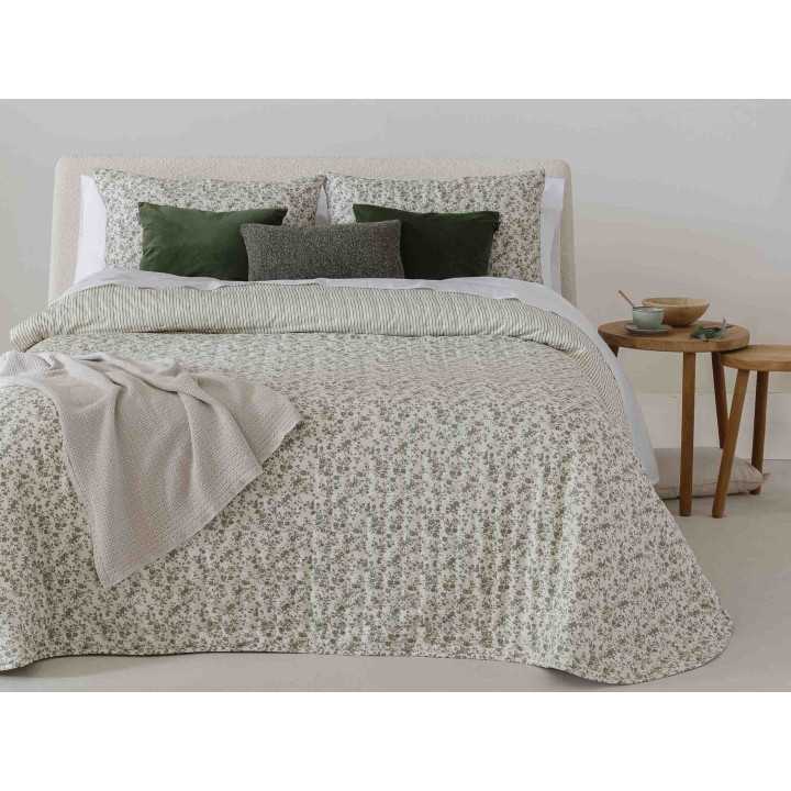 Bouti Edredón reversible Alison Verde Floral 200 g | Revitex
