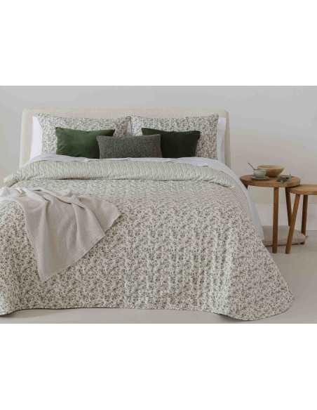 Bouti Edredón reversible Alison Verde Floral 200 g | Revitex