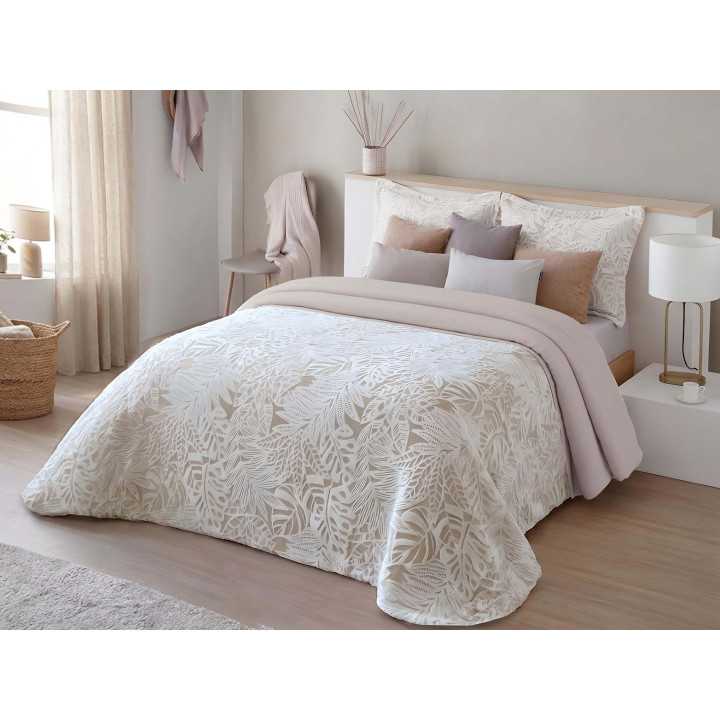 Edredón Senda Beige Jacquard y Sedalina | Revitex