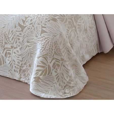 Edredón Senda Beige Jacquard y Sedalina | Revitex 2