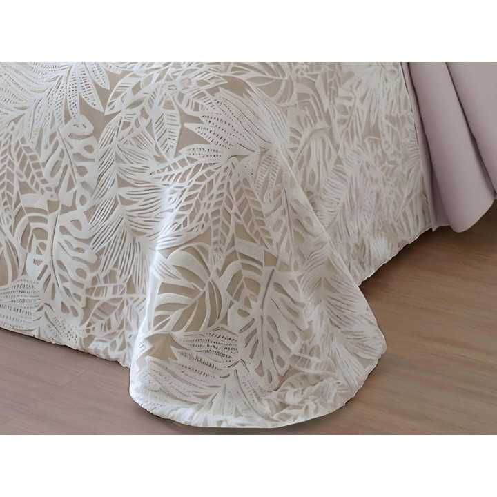 Edredão Senda Bege Jacquard e Sedalina | Revitex