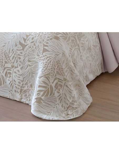 Edredão Senda Bege Jacquard e Sedalina | Revitex