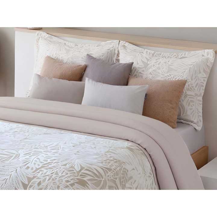 Edredão Senda Bege Jacquard e Sedalina | Revitex