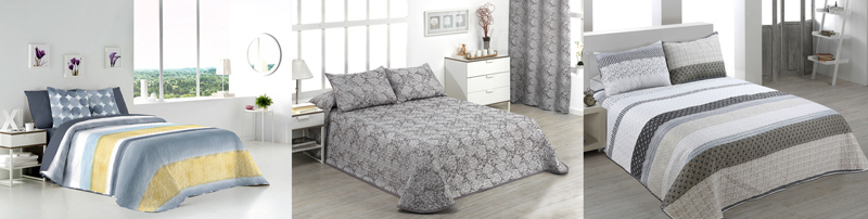 Colchas en tonos grises