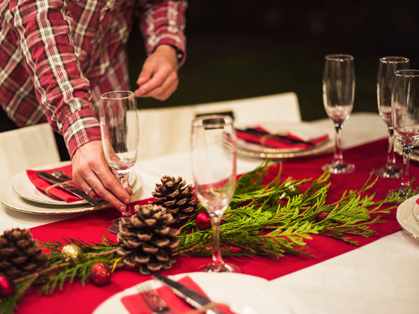 Mesa de la cena de Navidad