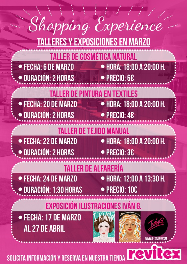 Talleres y exposiciones Marzo 2018